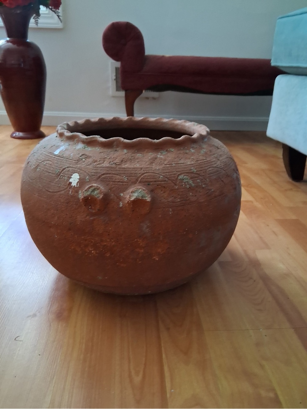 Terracotta Decorative Garden Pot - Rustic Brown Home Art